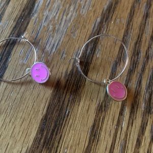 Smiley pink hoops